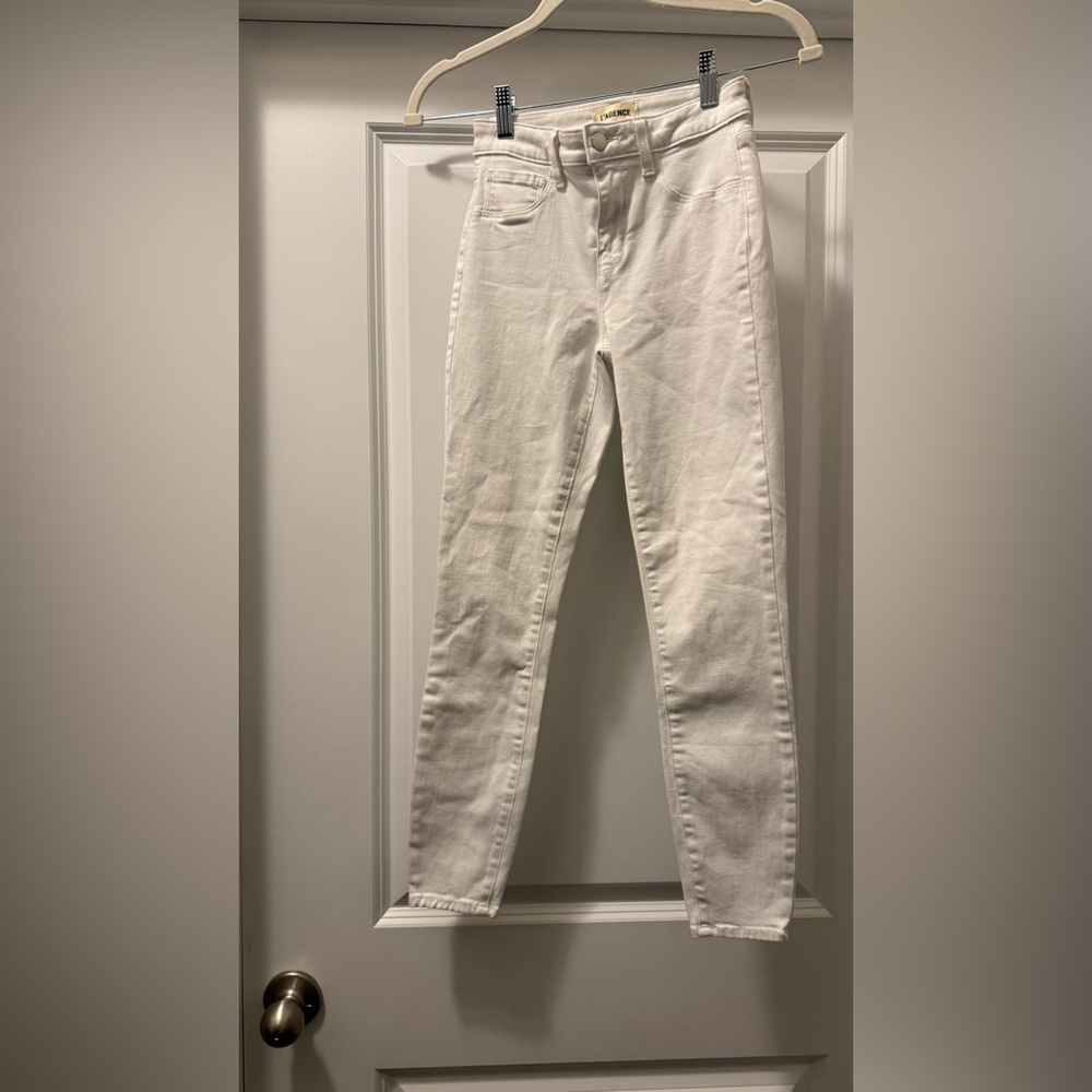 L'AGENCE Women's White Skinny Jeans